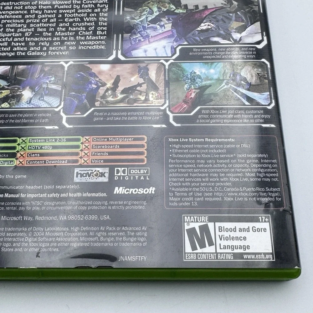 Halo 2 Black Label (Original Xbox, 2004) CIB Complete with Manual EUC